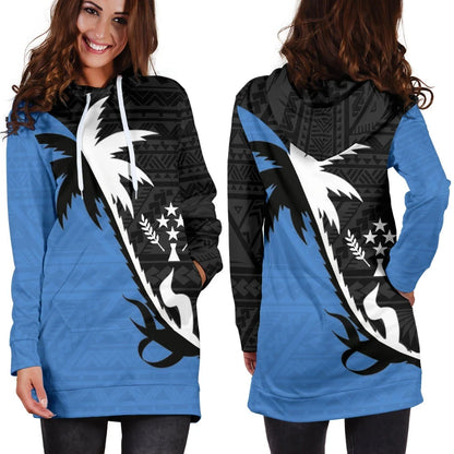 Kosrae Coconut Tree Hoodie Dress K4