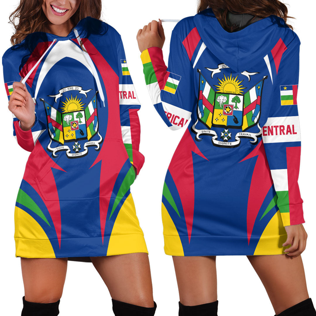 Clothing Central Africa Action Flag Hoodie Dress