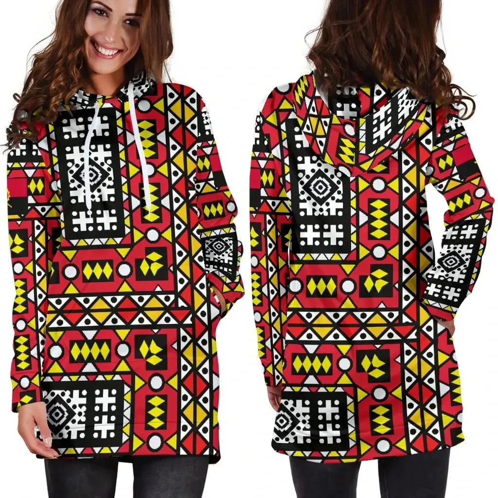 Angolan Samakaka Hoodie Dress