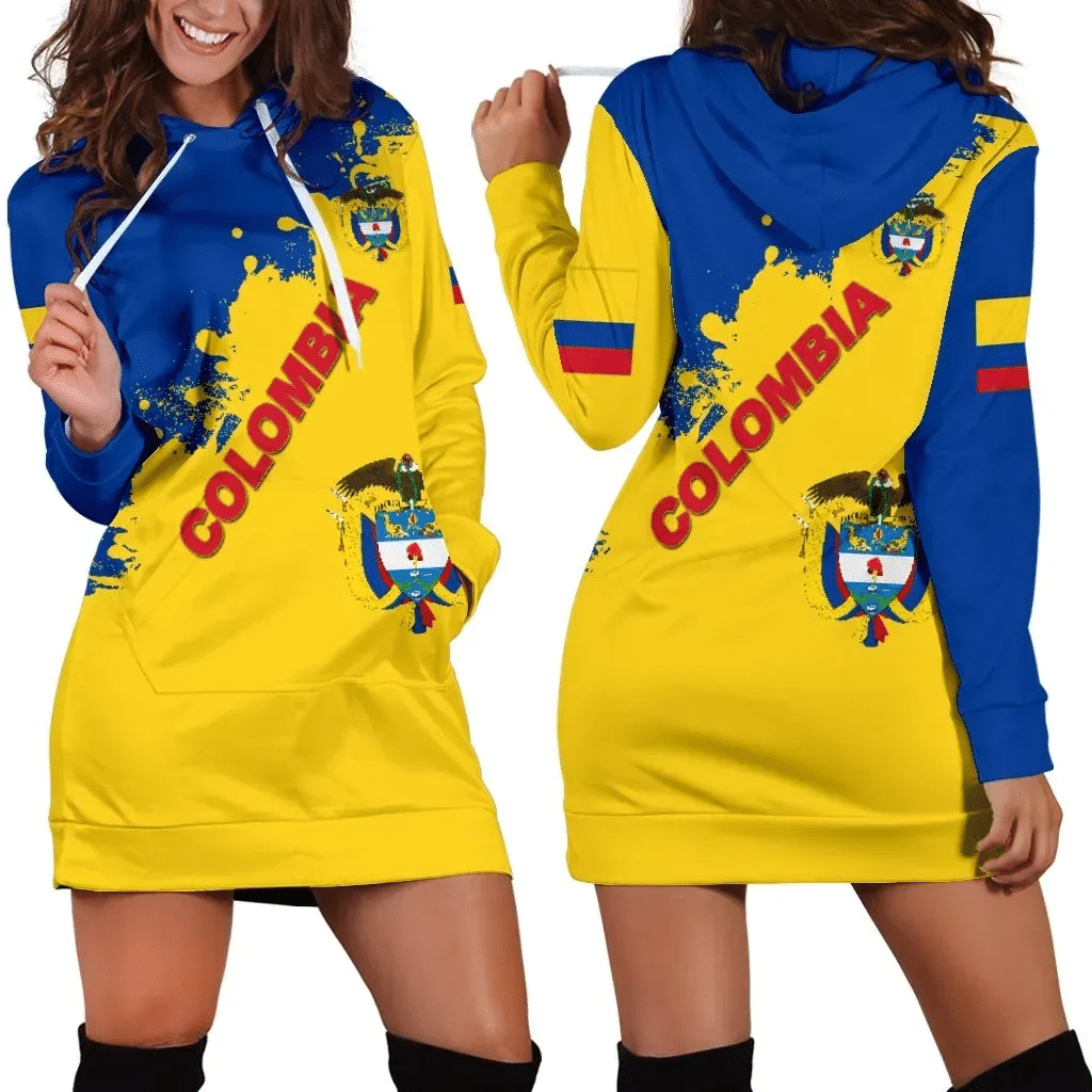 Colombia Women Hoodie Dress Smudge Version