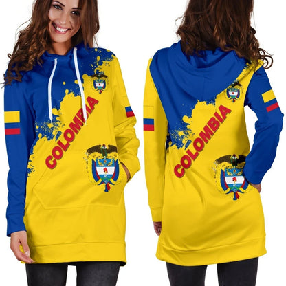 Colombia Women Hoodie Dress Smudge Version