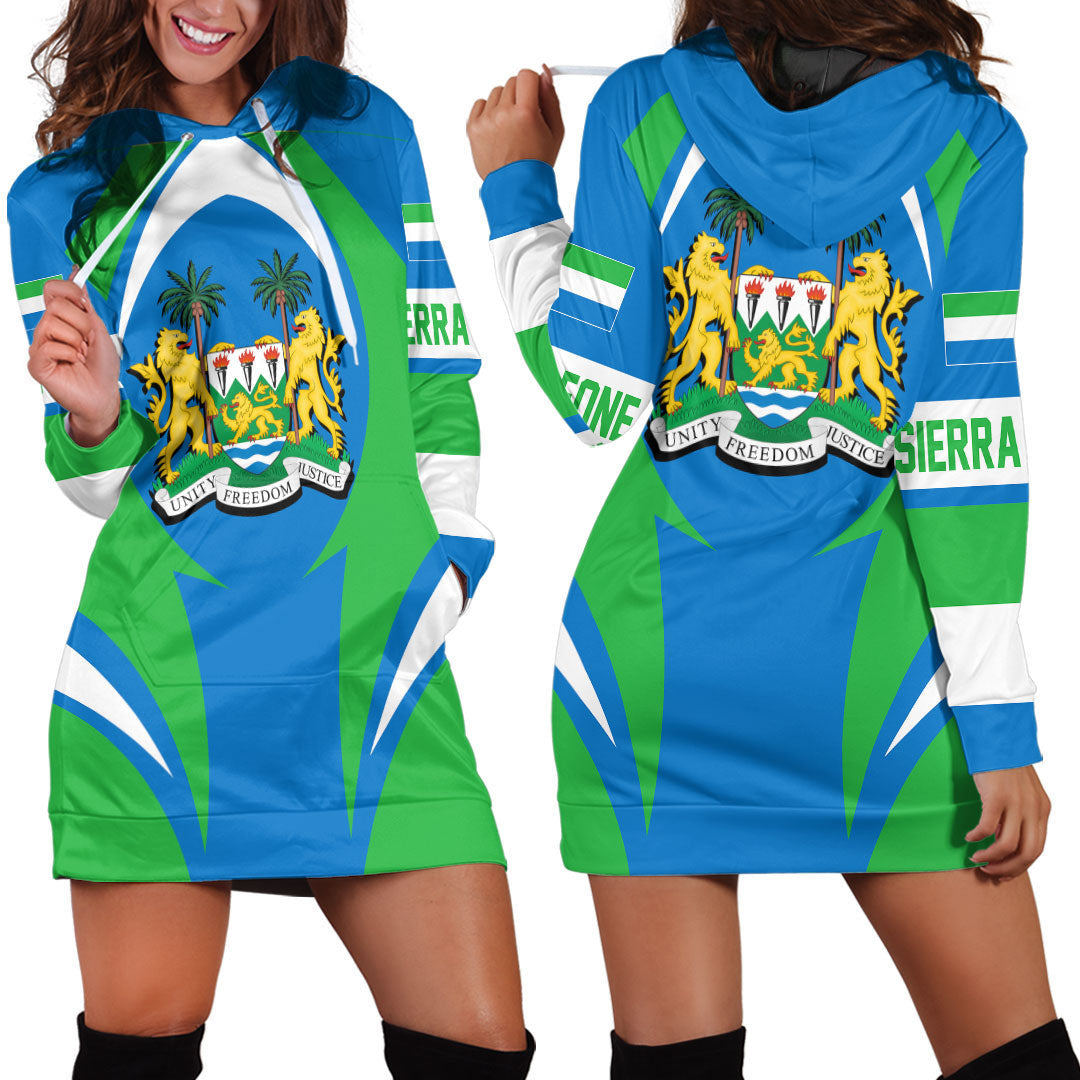 Clothing Sierra Leone Action Flag Hoodie Dress