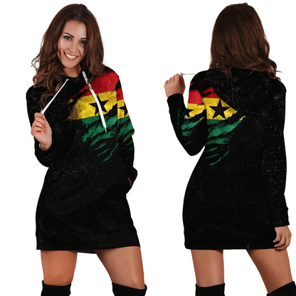 Ghana In Me Hoodie Dress Special Grunge Style