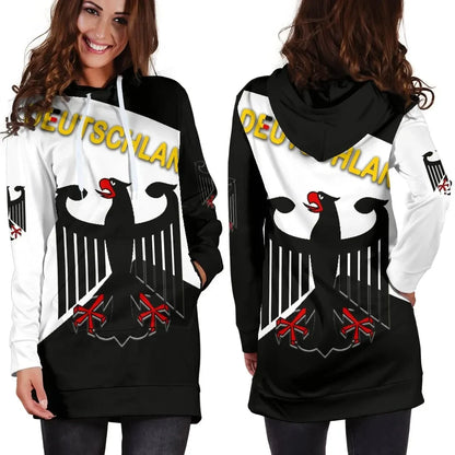 Germany Women Hoodie Dress Sporty Style K8