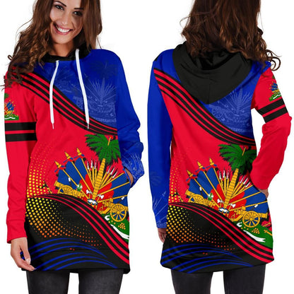 Haiti Hoodie Dress Fall In The Wave K7