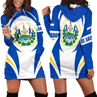 El Salvador Hoodie Dress Action Flag
