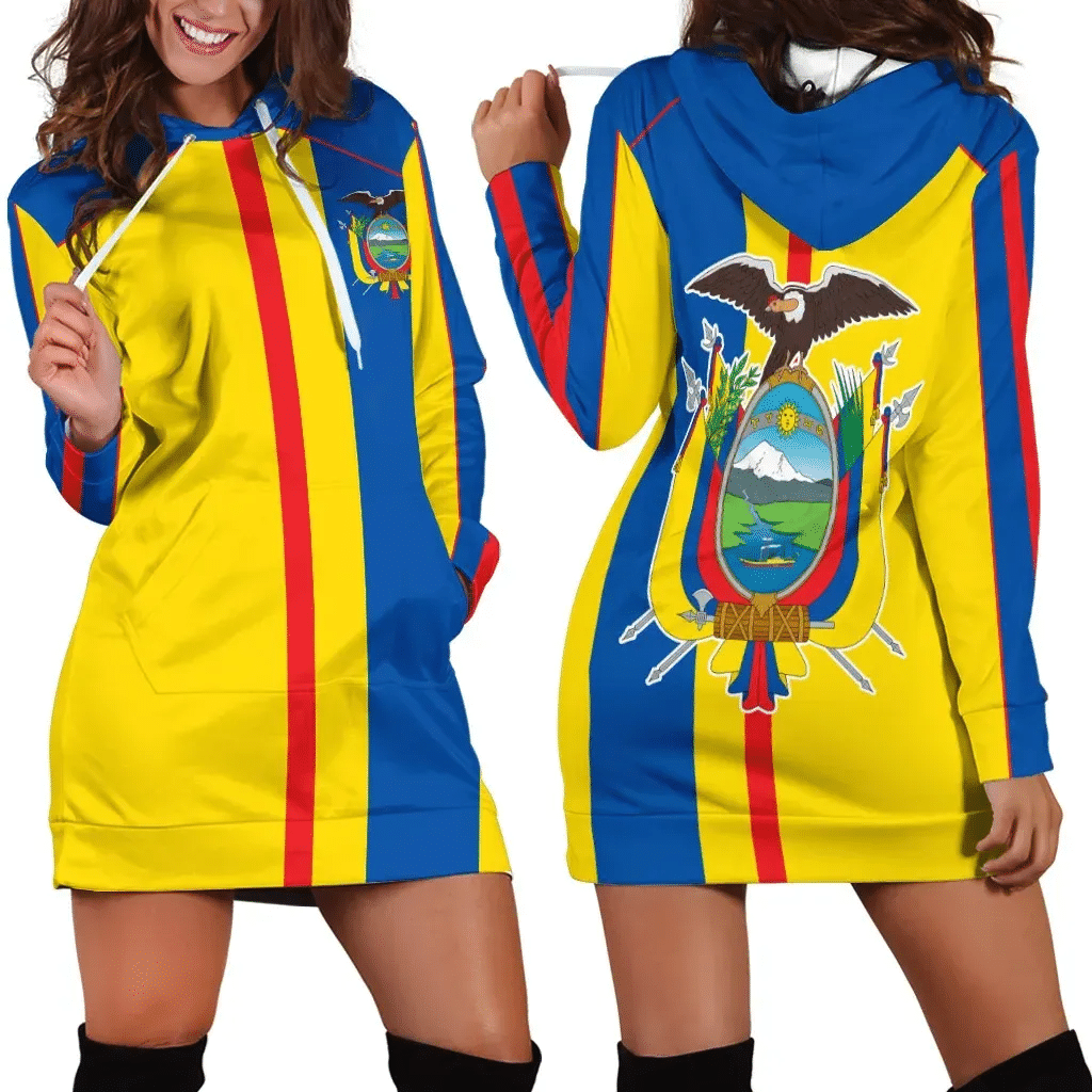 Ecuador Hoodie Dress National Home