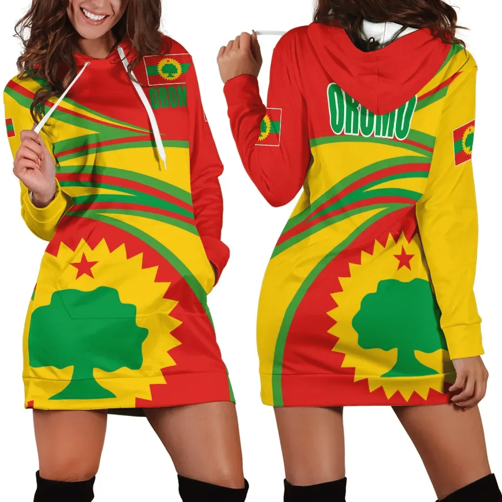 Oromo Hoodie Dress N Flag