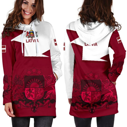 Latvia Hoodie Dress HOME