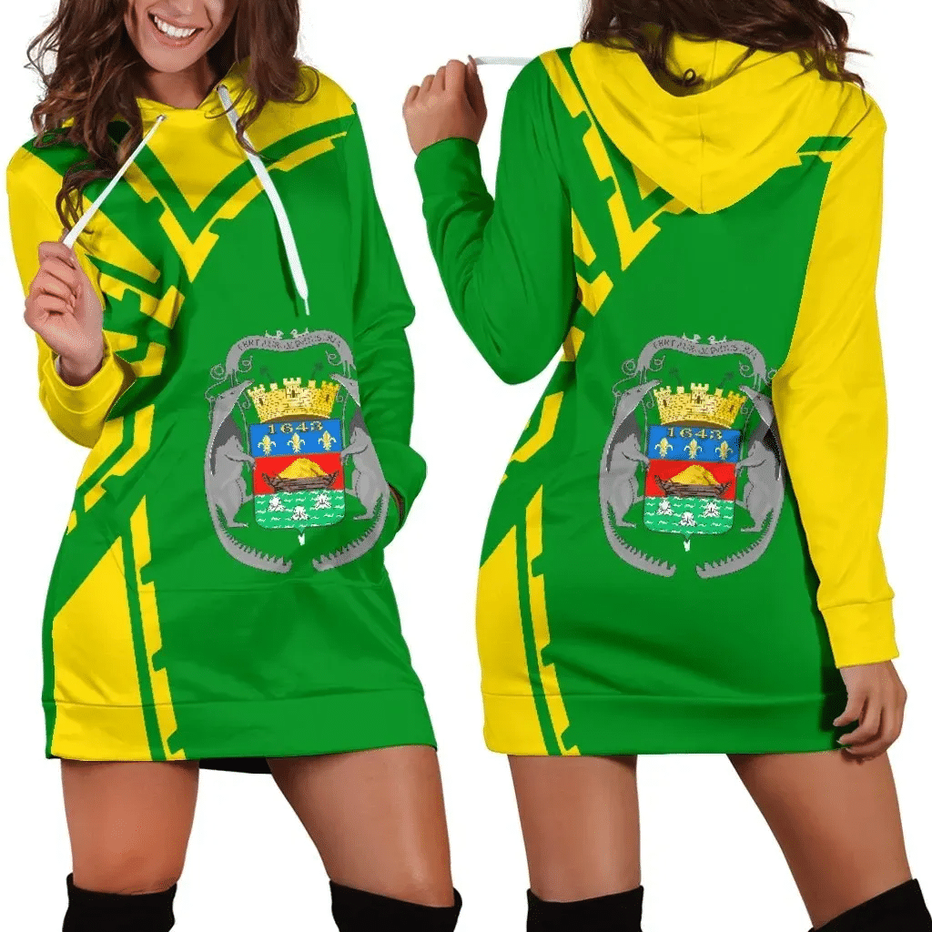 French Guyana Hoodie Dress Premium Style Th5