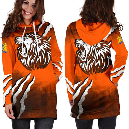 Netherlands Hoodie Dress Lion Attack K7
