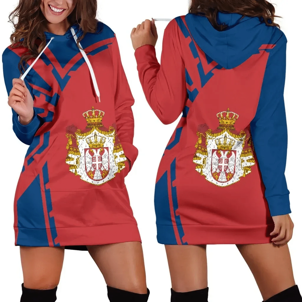 Serbia Hoodie Dress Premium Style Th5