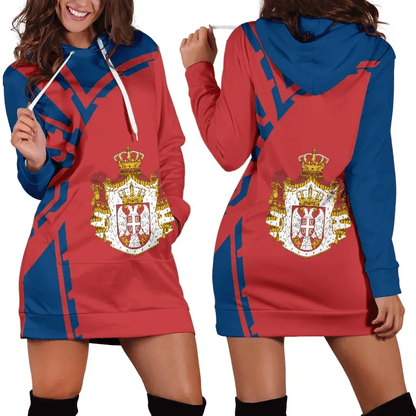 Serbia Hoodie Dress Premium Style Th5