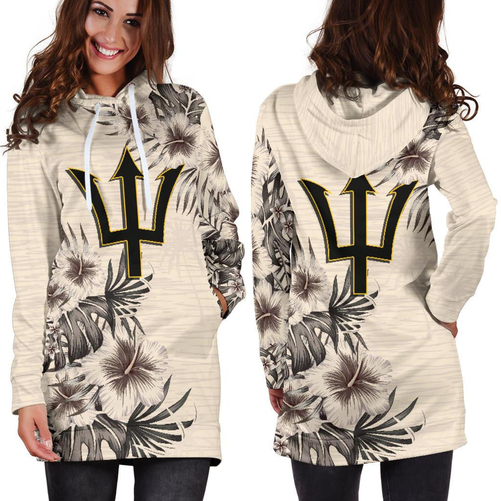 Barbados Hoodie Dress The Beige Hibiscus
