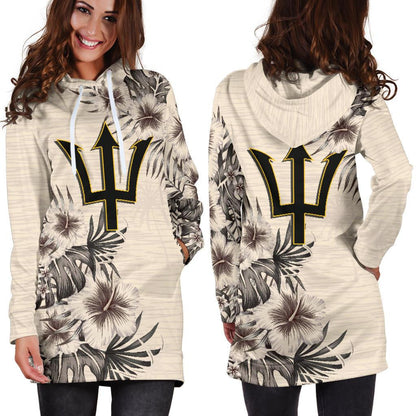 Barbados Hoodie Dress The Beige Hibiscus
