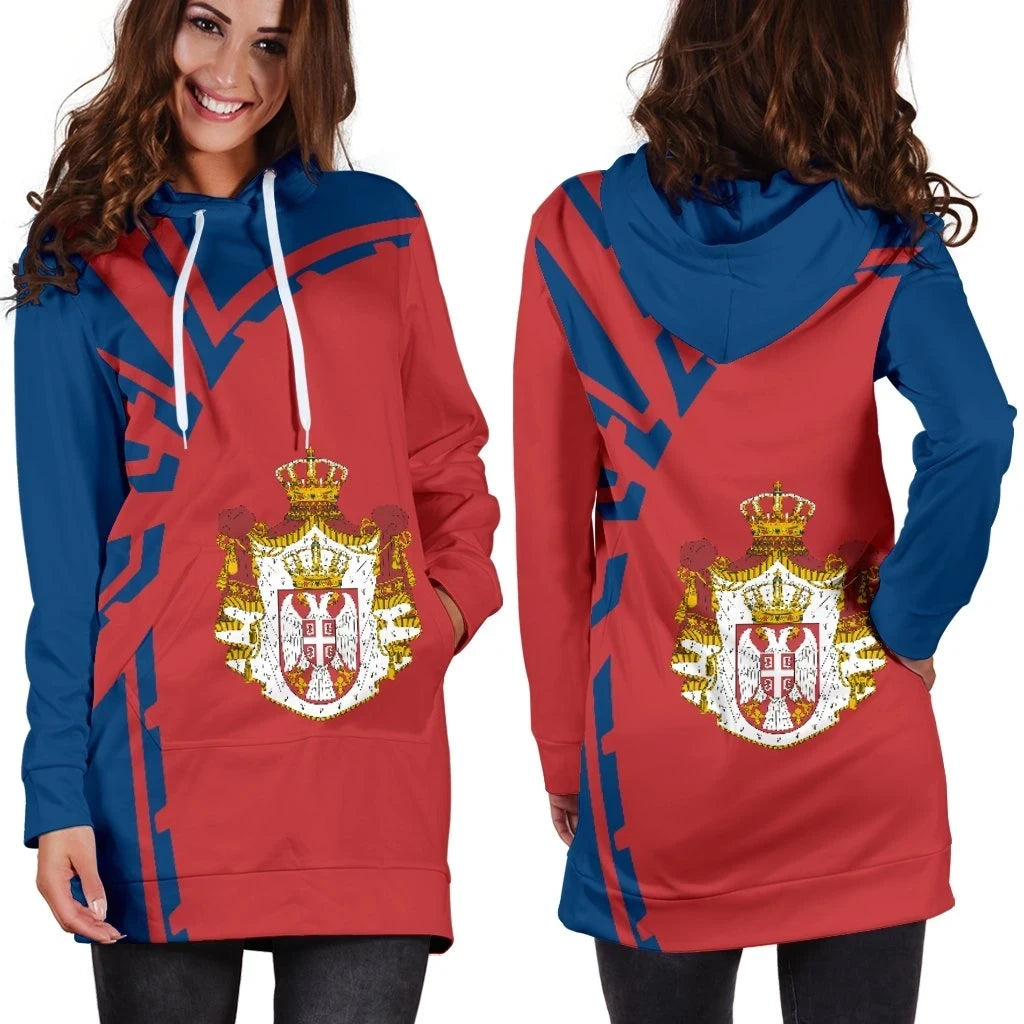 Serbia Hoodie Dress Premium Style Th5