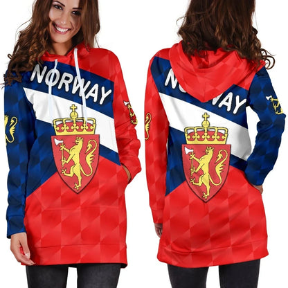Norway Women Hoodie Dress Sporty Style K8