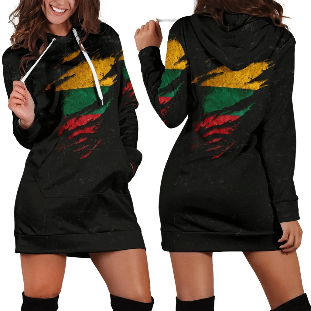 Lithuania in Me Women's Hoodie Dress Special Grunge Style