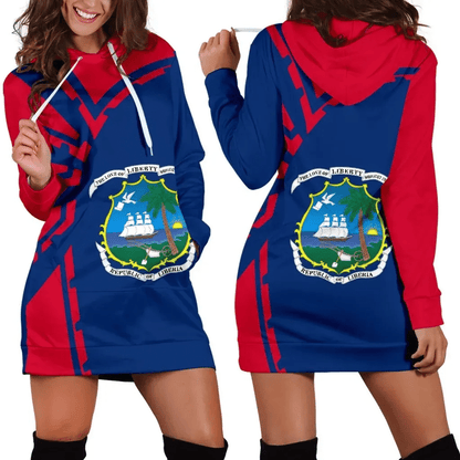Liberia Hoodie Dress Premium Style Th5