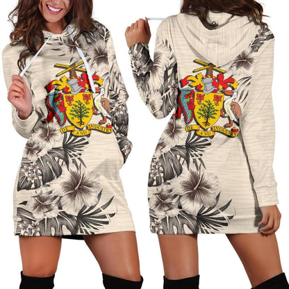 Barbados Hoodie Dress The Beige Hibiscus