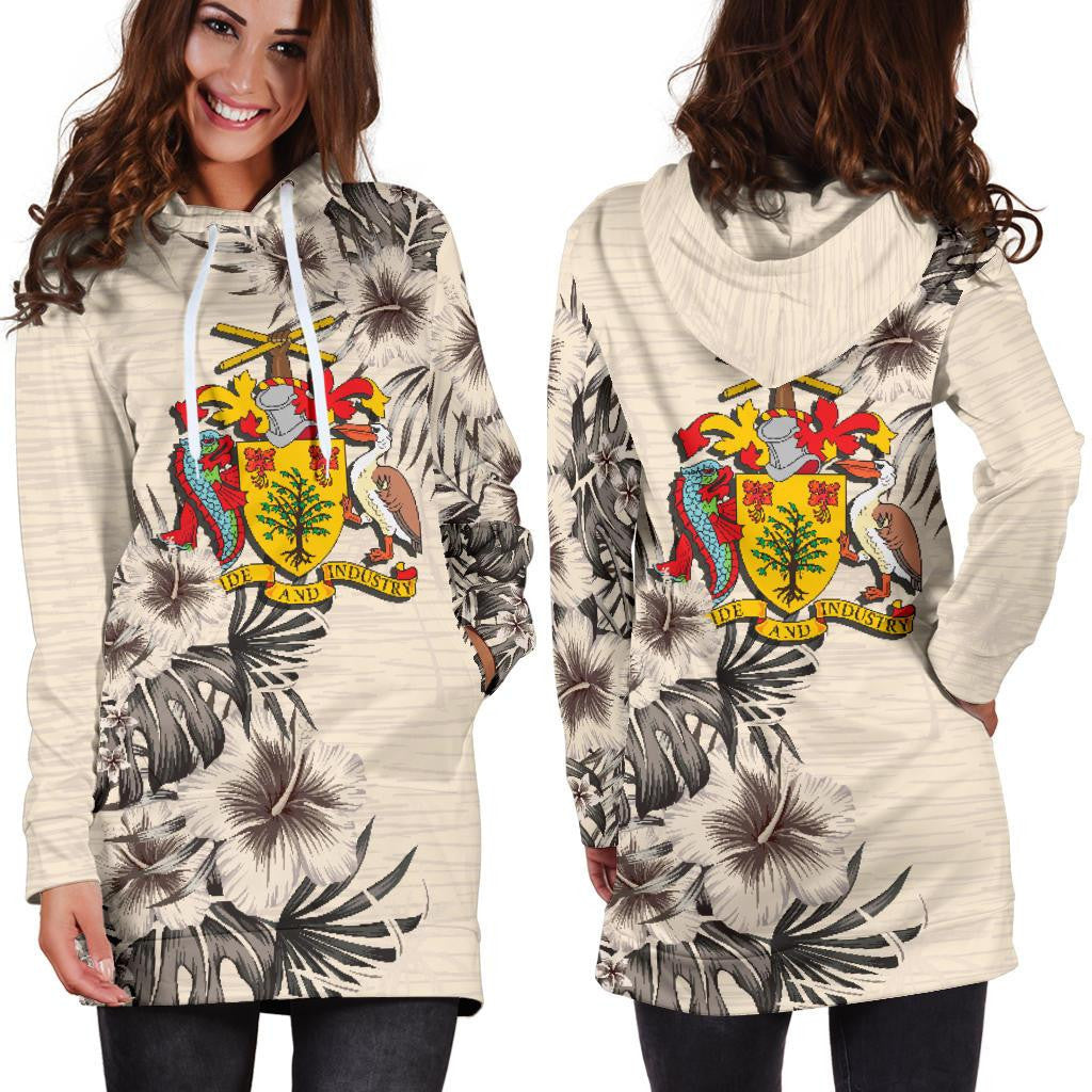 Barbados Hoodie Dress The Beige Hibiscus