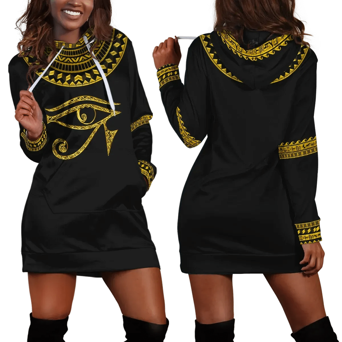 Ra Egypt Pullover Hoodie Dress JR