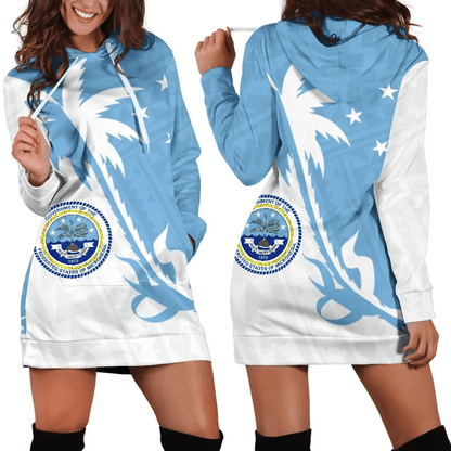 Federated States of Micronesia Coconut Tree Hoodie Dress K4