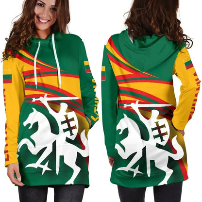 Lithuania Hoodie Dresses N Flag