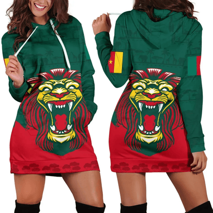Cameroon Hoodie Dress Lion K4