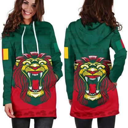 Cameroon Hoodie Dress Lion K4