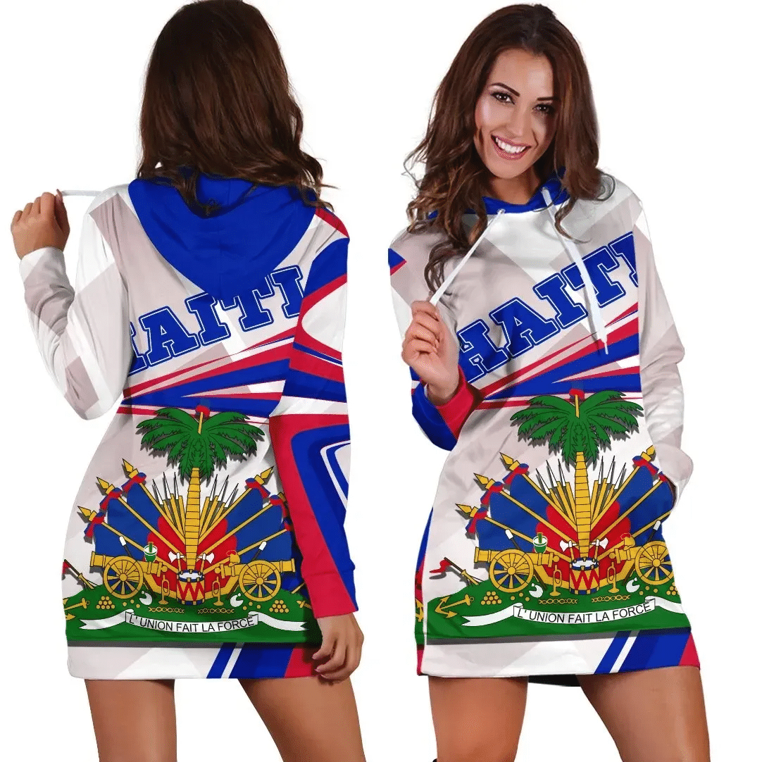 Haiti Hoodie Dress Coat of Arms New Release
