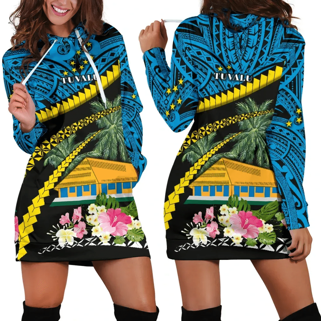 Tuvalu Ellice Maneapa Women Hoodie Dress Road to Hometown K4