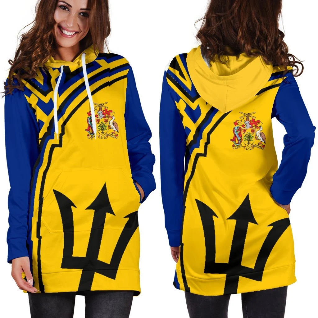Bardados Vintage Coat of Arms Hoodie Dress