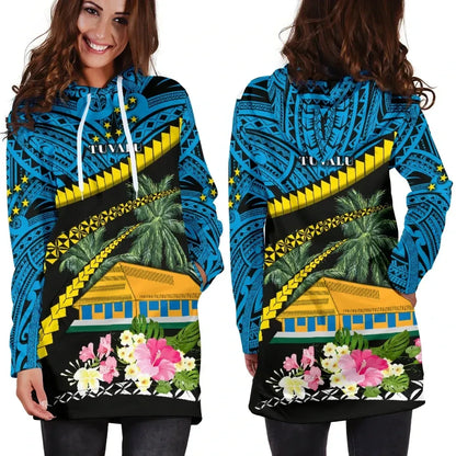 Tuvalu Ellice Maneapa Women Hoodie Dress Road to Hometown K4