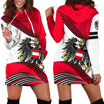 Austria Hoodie Dress Fall In The Wave K7