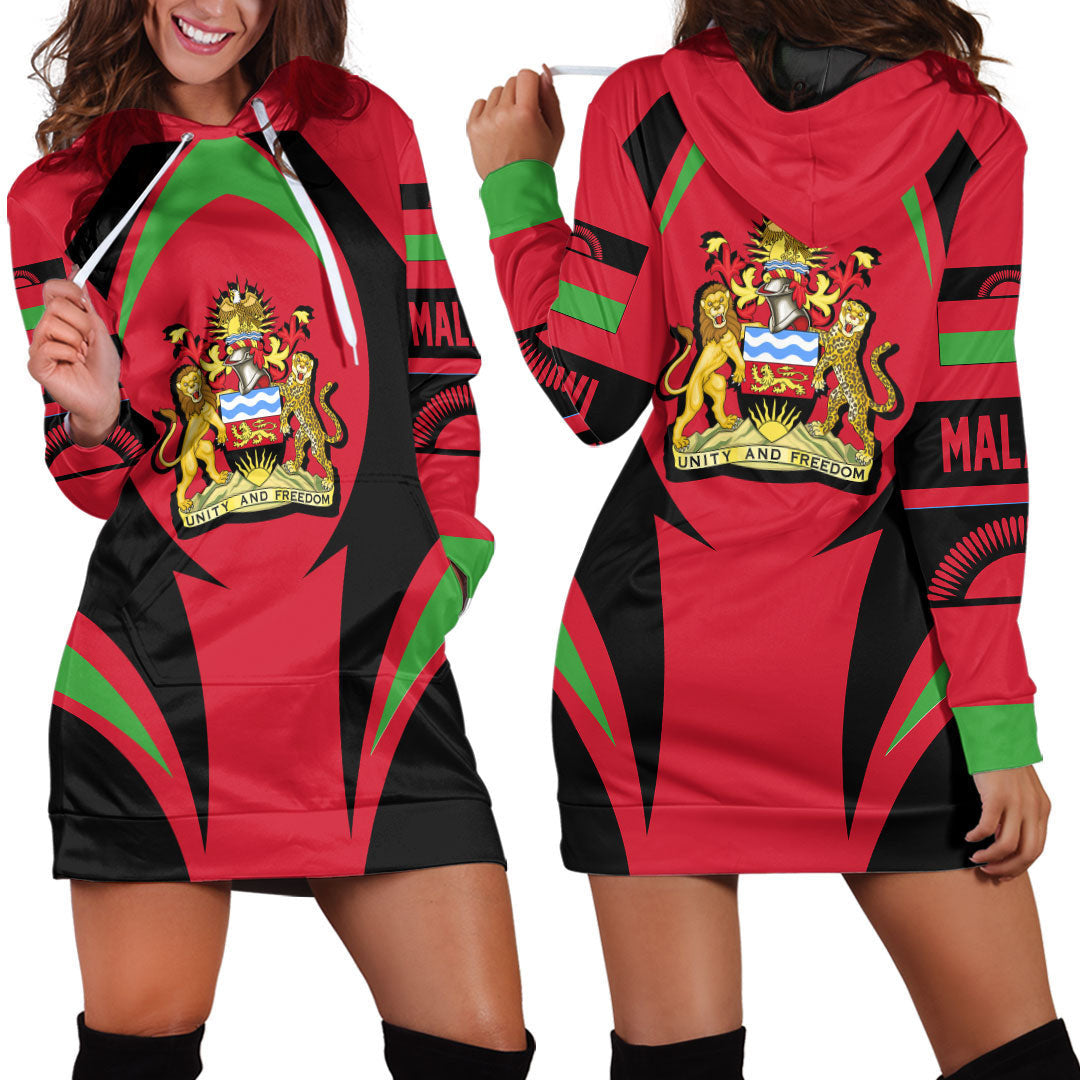 Clothing Malawi Action Flag Hoodie Dress