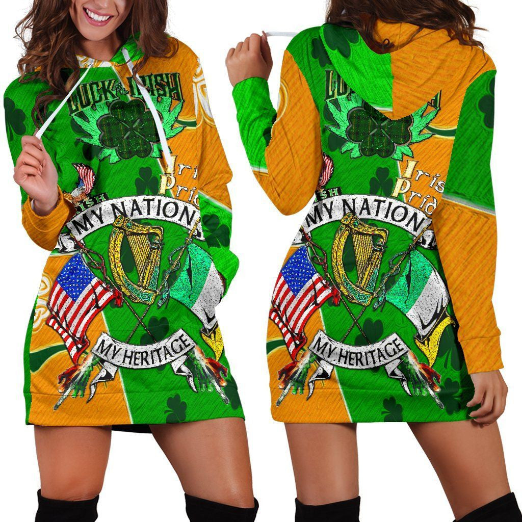 My Nation My Heritage Women's Women's Hoodie Dress Irish Americans GaedhealMheirice‚àö¬∞naigh B