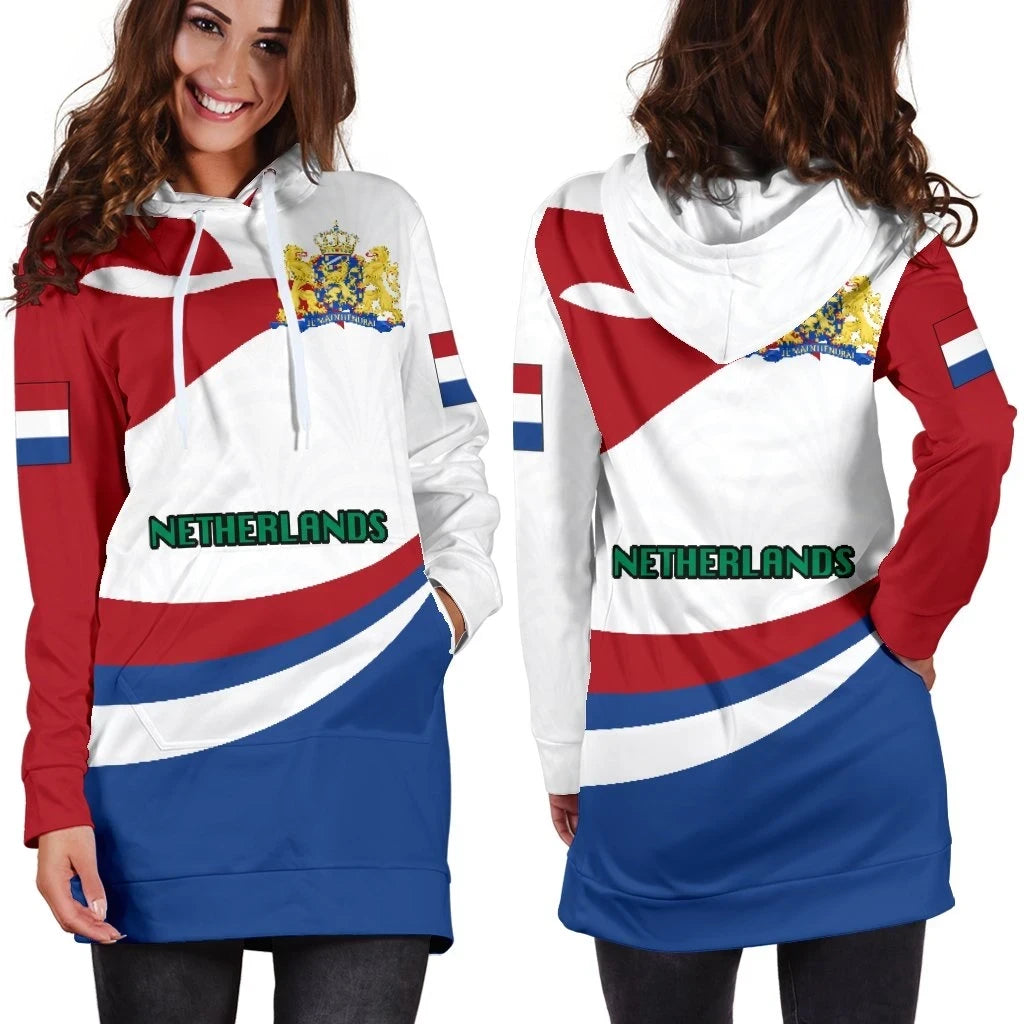 Netherlands Women Hoodie Dress Proud Version K4