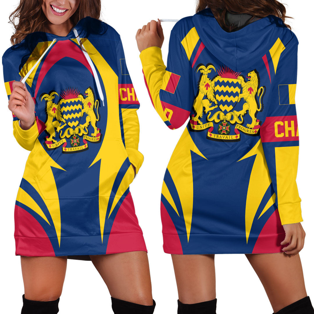 Clothing Chad Action Flag Hoodie Dress