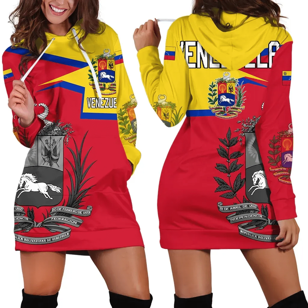 Venezuela Coat Of Arms Hoodie Dress New Style