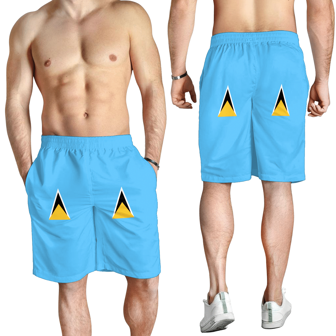 Men's Short Flag of Saint Lucia Men's Short
