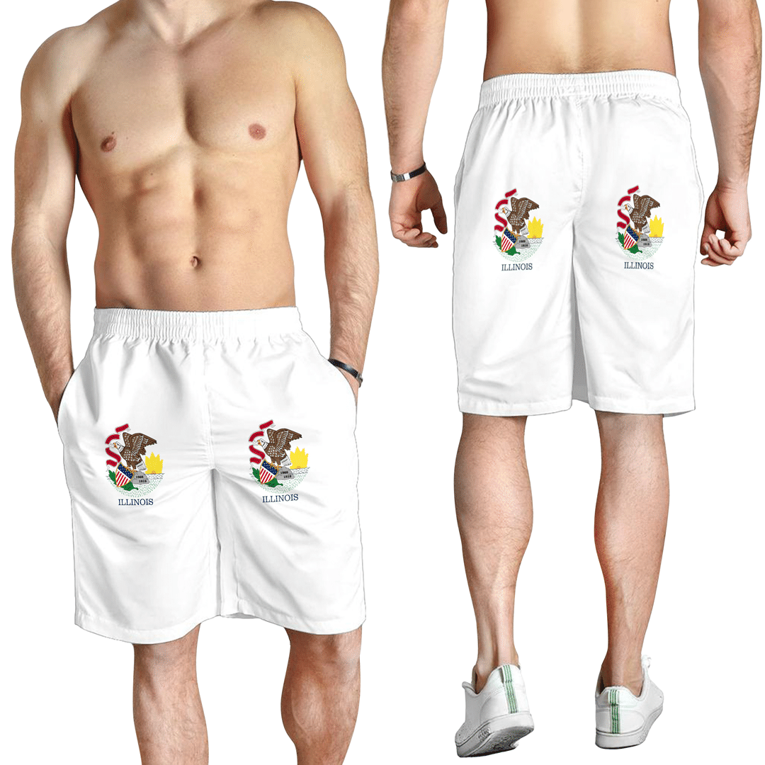 Men's Short Flag Of Illinois 1915 1969 Men's Short
