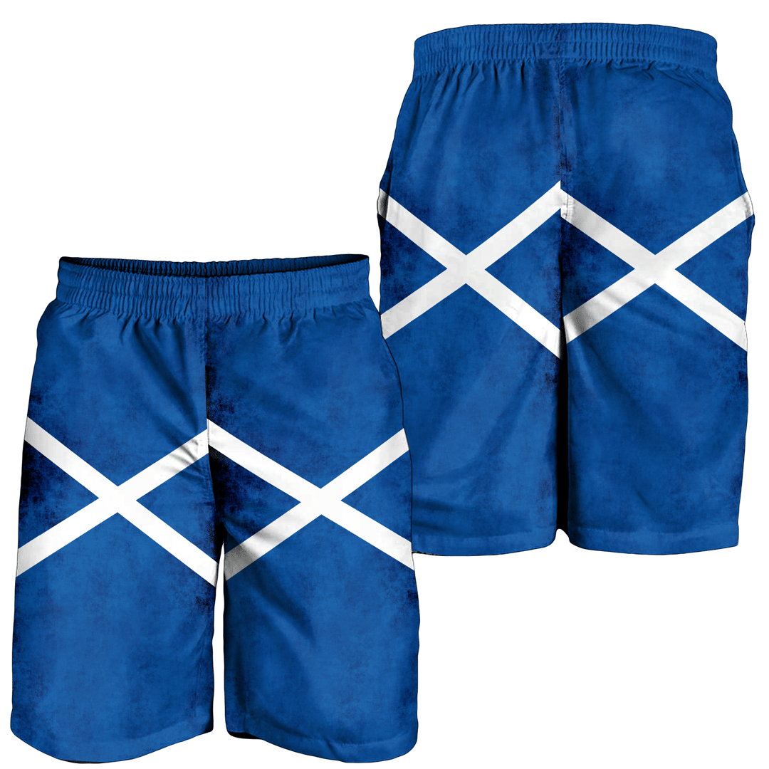 Men's Short Flag of Scotland Flag Grunge Style Men's Short