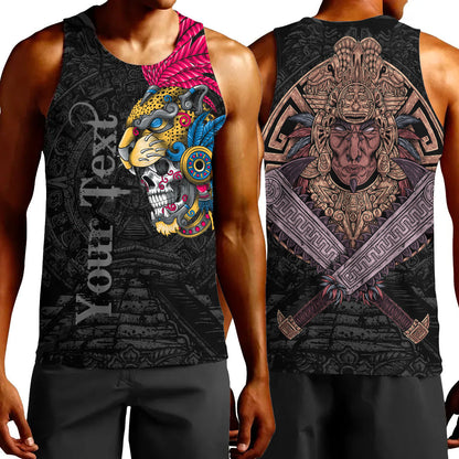 Clothing Custom Mexico Jaguar Aztec Skull Warrior Tank Top