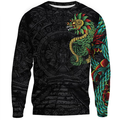 Clothing Quetzalcoatl Mexican Aztec Sweatshirts