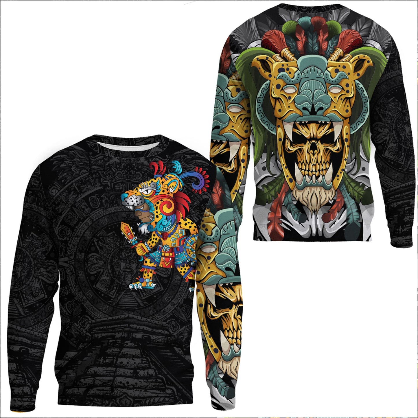Clothing Mexico Aztec Jaguar Warrior Sweatshirts