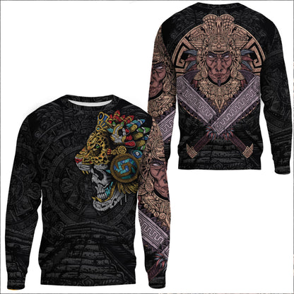 Clothing Mexico Skull Jaguar Warrior Aztec Sweatshirts
