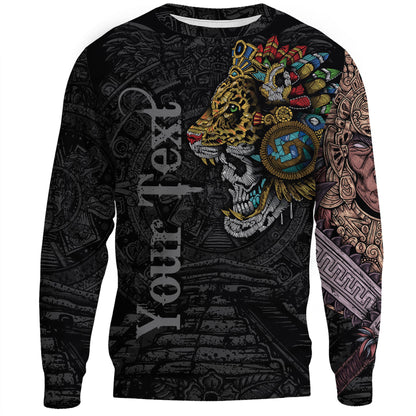 Clothing Custom Custom Mexico Skull Jaguar Warrior Aztec Sweatshirts