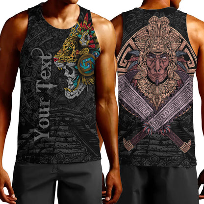 Clothing Custom Mexico Skull Jaguar Warrior Aztec Tank Top