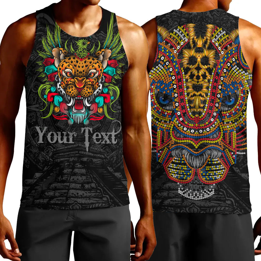 Clothing Custom Mexico Jaguar Warrior Aztec Tank Top